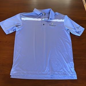 FootJoy Men’s Polo Mississippi Gordon Cup 2015 Blue White Stripe Size Large